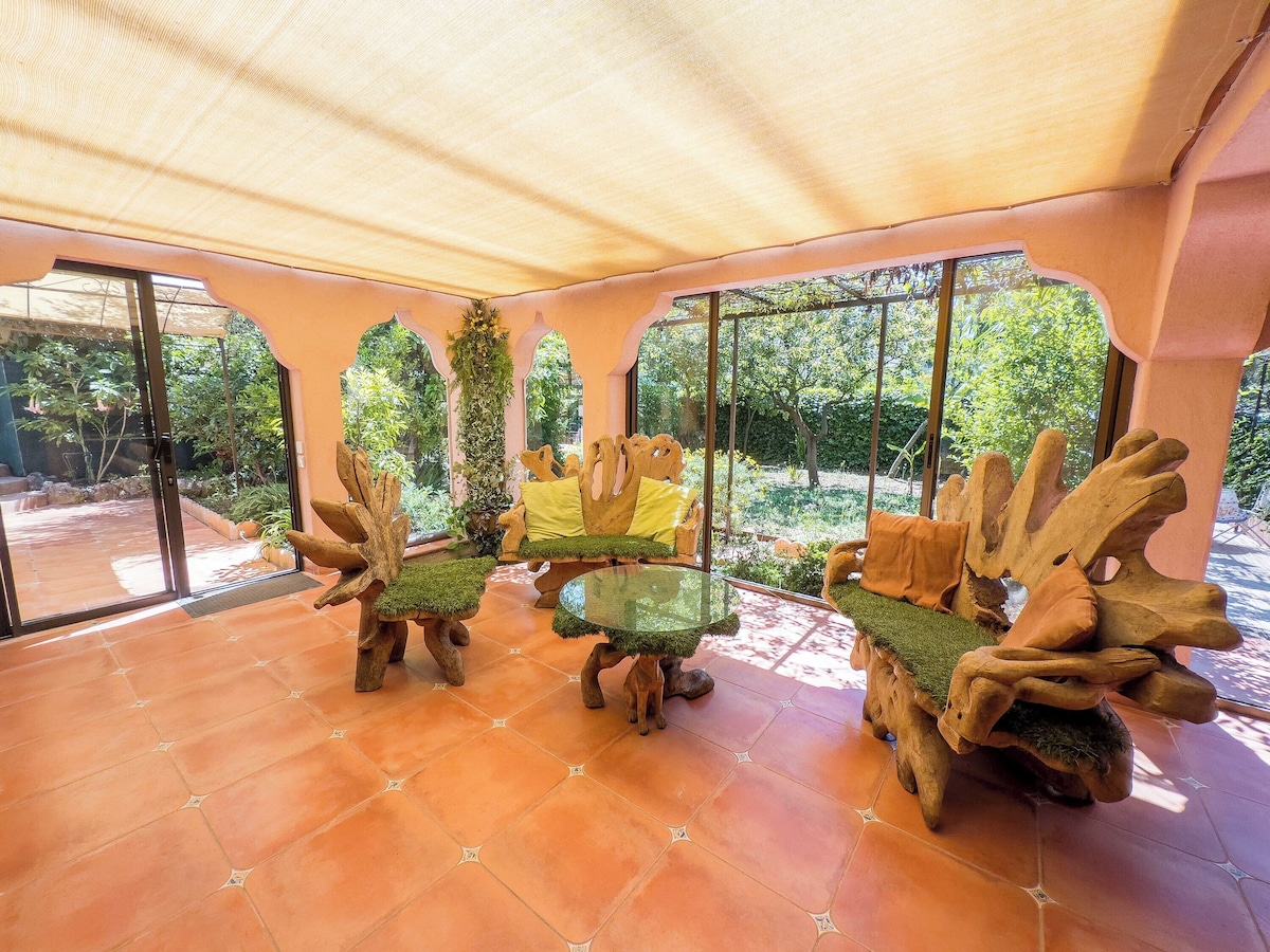 LE VIEUX MOULIN REZ JARDIN VILLA 3